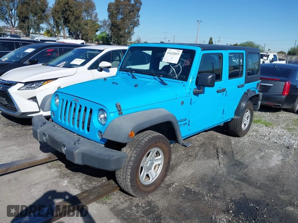 2018 Jeep Wrangler Unlimited Sport with VIN 1C4BJWDG8JL909376, listed as a IAAI auction lot 41632019 with 40,968 mi miles and . Bid and sale history available at DreamBid. Image 2.