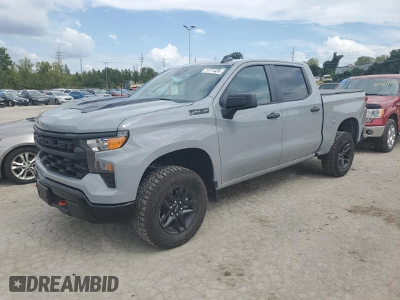 2024 Chevrolet Silverado 1500 Custom Trail Boss with VIN 3GCPDCEK4RG180378, listed as a Copart auction lot 71771424 with 7,590 mi miles and Salvage Title. Bid and sale history available at carsss.com. Image 1.