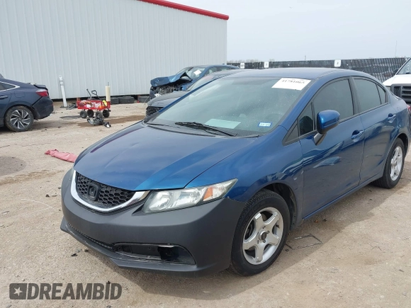 2014 Honda Civic Sedan LX with VIN 2HGFB2F54EH514327, listed as a IAAI auction lot 41781065 with 181,055 mi miles. Bid and sale history available at carsss.com. Image 2.