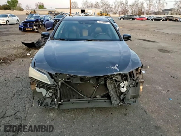 2015 Acura TLX V6 Advance with VIN 19UUB2F76FA025436, listed as a Copart auction lot 43164985 with 118,588 mi miles and Salvage Title. Bid and sale history available at carsss.com. Image 10.