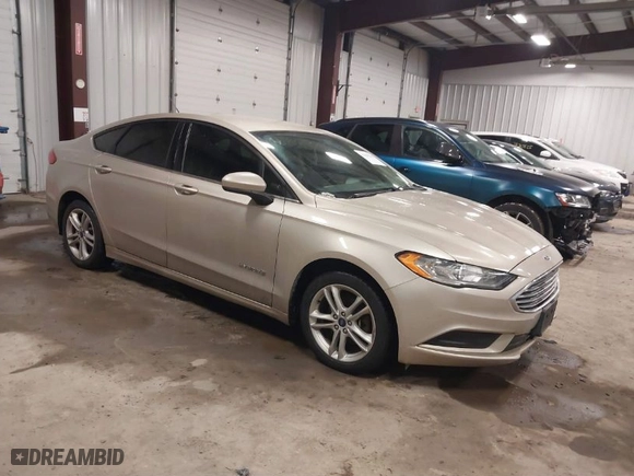 2018 Ford Fusion Hybrid S with VIN 3FA6P0UU5JR100377, listed as a IAAI auction lot 41300284 with 108,936 mi miles. Bid and sale history available at carsss.com. Image 1.