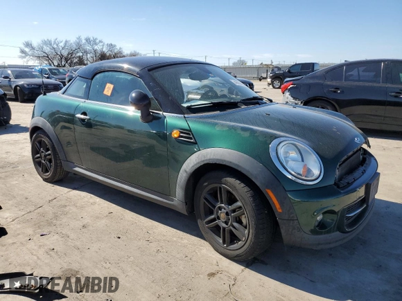 2013 MINI Cooper Coupe with VIN WMWSX1C52DT507629, listed as a Copart auction lot 46831165 with 0 mi miles and Salvage Title. Bid and sale history available at carsss.com. Image 4.