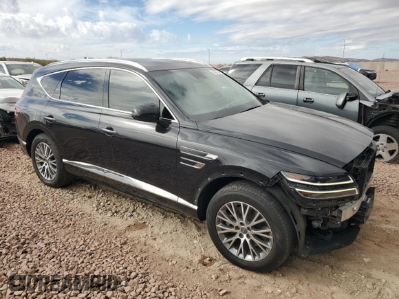 2021 Genesis GV80 with VIN KMUHBDSB8MU041121, listed as a Copart auction lot 45007065 with 55,347 mi miles and Salvage Title. Bid and sale history available at carsss.com. Image 4.