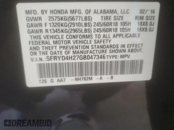 2016 Acura MDX with VIN 5FRYD4H27GB047346, listed as a Copart auction lot 88940245 with 90,593 mi miles and Salvage Title. Bid and sale history available at carsss.com. Image 14.