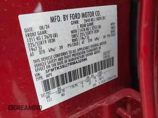 2024 Ford Mustang Mach-E Premium с VIN 3FMTK3SU7RMA32586, выставлен на аукционе IAAI как лот 42329356 с пробегом 5 090 миль миль и . История ставок и продаж доступна на DreamBid. Изображение 9.