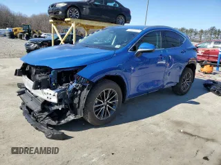 2024 Lexus NX with VIN 2T2ADCEZ7RC005048, listed as a Copart auction lot 46881045 with 5,957 mi miles and Salvage Title. Bid and sale history available at carsss.com. Image 1.