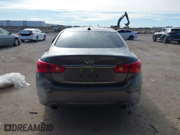2014 Infiniti Q50 Premium with VIN JN1BV7AR1EM701665, listed as a IAAI auction lot 41276373 with 113,820 mi miles. Bid and sale history available at carsss.com. Image 16.