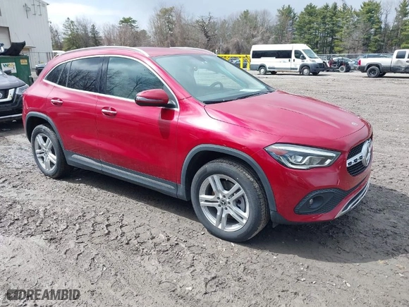 2021 Mercedes-Benz GLA with VIN W1N4N4HBXMJ205771, listed as a IAAI auction lot 41971129 with 28,366 mi miles. Bid and sale history available at carsss.com. Image 1.