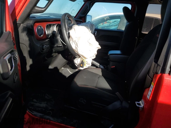 2018 Jeep Wrangler Rubicon with VIN 1C4HJXCG9JW255648, listed as a Copart auction lot 87134384 with Not provided miles and Salvage title. Bid and sale history available at DreamBid. Image 7.