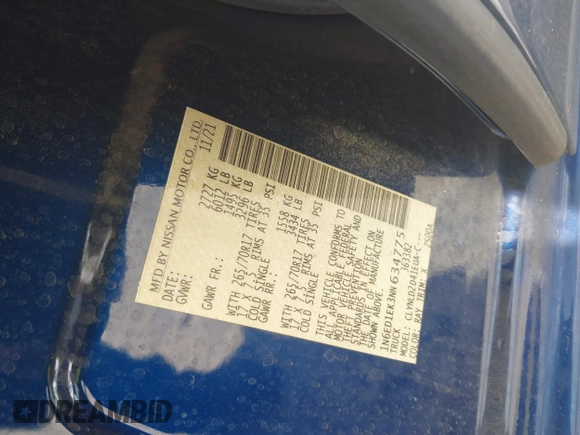 2022 Nissan Frontier Pro-4X z VIN 1N6ED1EK3NN634775, wystawiony jako IAAI lot #42789790 z przebiegiem 25 453 mil mil oraz . Historia ofert i sprzedaży dostępna na DreamBid. Obrazek 9.