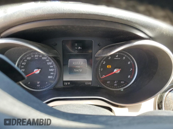 2016 Mercedes-Benz C 300 Luxury with VIN 55SWF4KB2GU112226, listed as a Copart auction lot 53394035 with 76,478 mi miles and Salvage title. Bid and sale history available at DreamBid. Image 9.
