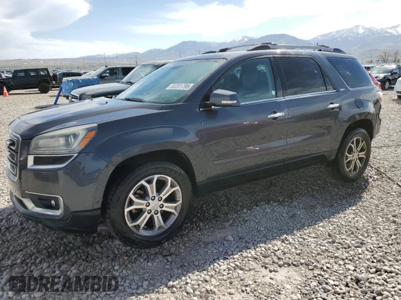2013 GMC Acadia SLT with VIN 1GKKRSKD2DJ148987, listed as a Copart auction lot 52201795 with 201,842 mi miles and Salvage Title. Bid and sale history available at carsss.com. Image 1.