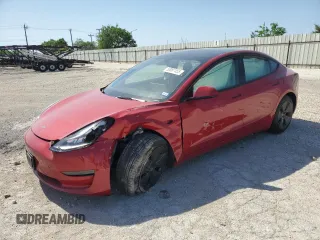 2023 Tesla Model 3 with VIN 5YJ3E1EA3PF698265, listed as a Copart auction lot 53067455 with 12,192 mi miles and Salvage title. Bid and sale history available at DreamBid. Image 1.