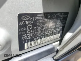 2005 Hyundai Santa Fe GLS с VIN KM8SC73E55U857510, выставлен на аукционе Copart как лот 56070805 с пробегом 150 597 миль миль и Списание • Salvage title. История ставок и продаж доступна на DreamBid. Изображение 13.