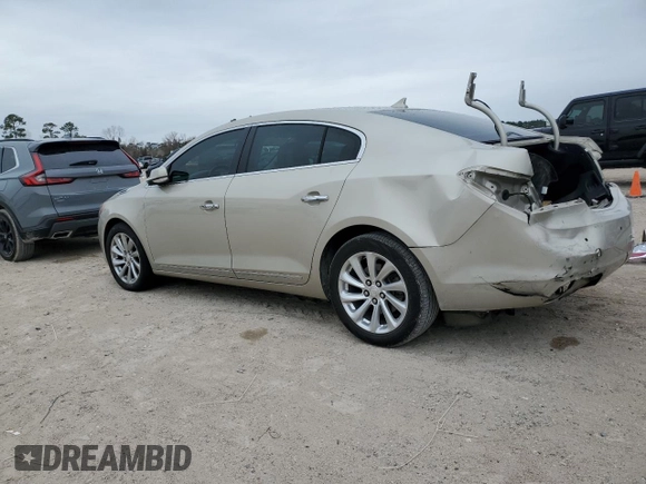 2014 Buick LaCrosse Leather with VIN 1G4GB5G38EF179197, listed as a Copart auction lot 46599705 with 108,981 mi miles and Salvage Title. Bid and sale history available at DreamBid. Image 2.