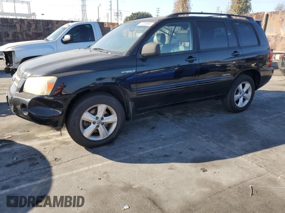 2007 Toyota Highlander Hybrid with VIN JTEGW21A370023066, listed as a Copart auction lot 87265684 with 152,857 mi miles and Non Repairable. Bid and sale history available at carsss.com. Image 1.