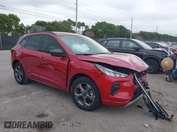 2024 Ford Escape ST-Line with VIN 1FMCU0MNXRUA65592, listed as a IAAI auction lot 41602309 with 11,897 mi miles and . Bid and sale history available at DreamBid. Image 1.