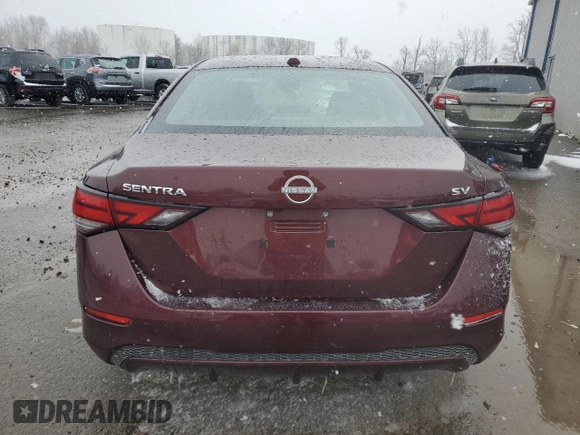 2024 Nissan Sentra SV with VIN 3N1AB8CV0RY273563, listed as a Copart auction lot 52028575 with 15,369 mi miles and Salvage Title. Bid and sale history available at carsss.com. Image 6.