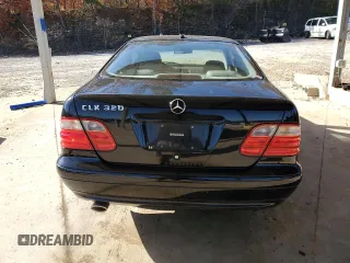 2001 Mercedes-Benz CLK 320/430 with VIN WDBLJ65G11F172991, listed as a Copart auction lot 82368104 with 138,194 mi miles and Salvage Title. Bid and sale history available at DreamBid. Image 6.