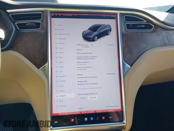 2016 Tesla Model X 70D with VIN 5YJXCBE24GF019450, listed as a IAAI auction lot 41517321 with 96,831 mi miles. Bid and sale history available at carsss.com. Image 18.