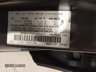 2013 Mazda 3 i Touring with VIN JM1BL1LP2D1770277, listed as a IAAI auction lot 42642414 with 138,654 mi miles and . Bid and sale history available at DreamBid. Image 9.