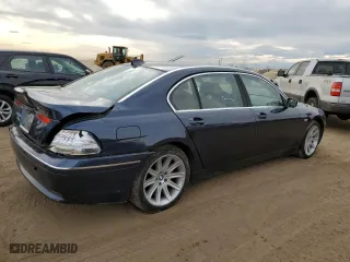 2004 BMW 7 Series 745Li with VIN WBAGN63404DS45748, listed as a Copart auction lot 85823944 with 122,379 mi miles and Salvage Title. Bid and sale history available at carsss.com. Image 3.