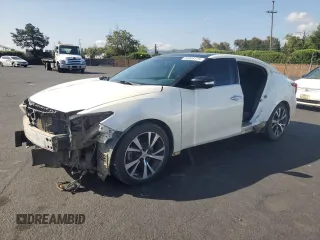 2017 Nissan Maxima SL with VIN 1N4AA6APXHC362661, listed as a Copart auction lot 54943175 with 121,208 mi miles and Salvage title. Bid and sale history available at DreamBid. Image 1.