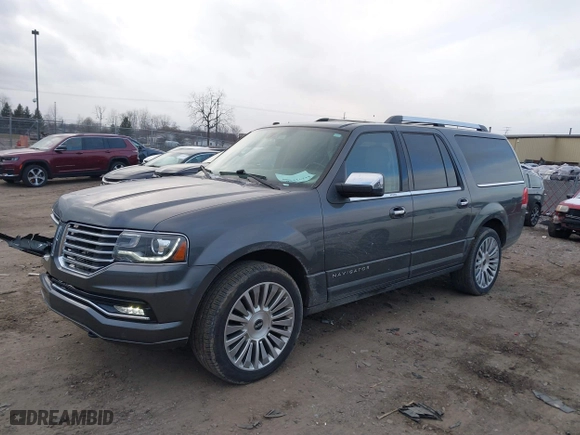 2017 Lincoln Navigator L Select with VIN 5LMJJ3JT8HEL03661, listed as a IAAI auction lot 41271236 with 57,708 mi miles. Bid and sale history available at carsss.com. Image 17.
