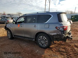 2021 Nissan Armada SL with VIN JN8AY2BA3M9372601, listed as a Copart auction lot 45874415 with 96,302 mi miles and Salvage Title. Bid and sale history available at carsss.com. Image 2.
