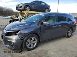2019 Honda Odyssey EX-L with VIN 5FNRL6H78KB077870, listed as a Copart auction lot 45572505 with 88,417 mi miles and Salvage Title. Bid and sale history available at carsss.com. Image 1.