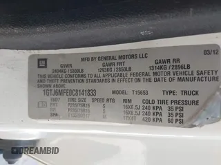 2012 GMC Canyon SLE1 z VIN 1GTJ6MFE0C8141833, wystawiony jako IAAI lot #42414039 z przebiegiem 144 110 mil mil oraz . Historia ofert i sprzedaży dostępna na DreamBid. Obrazek 9.