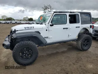2021 Jeep Wrangler Unlimited Willys Sport with VIN 1C4HJXDN5MW630551, listed as a Copart auction lot 51537875 with Not provided miles and Salvage title. Bid and sale history available at DreamBid. Image 1.