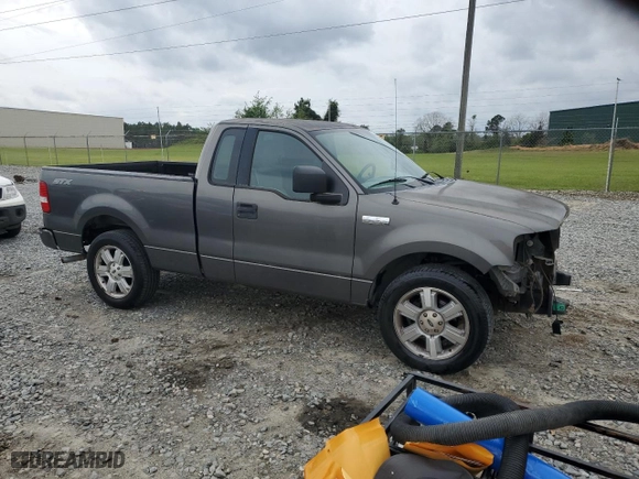 2005 Ford F-150 XL with VIN 1FTRF12W15NB85456, listed as a Copart auction lot 51114055 with 105,747 mi miles and Salvage Title. Bid and sale history available at carsss.com. Image 4.