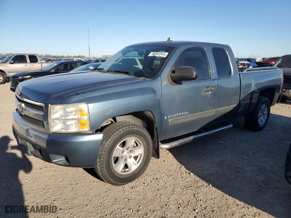 2008 Chevrolet Silverado 1500 LT w/1LT with VIN 2GCEC19C181100608, listed as a Copart auction lot 46993345 with 127,211 mi miles and Salvage Title. Bid and sale history available at carsss.com. Image 1.