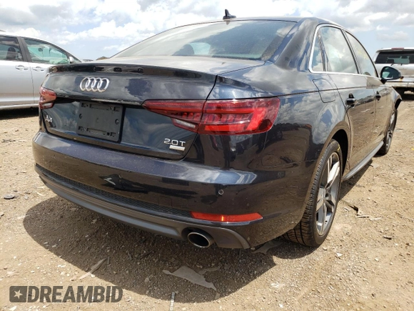 2018 Audi A4 Premium Plus with VIN WAULMAF47JA118900, listed as a Copart auction lot 52145162 with 47,662 mi miles. Bid and sale history available at carsss.com. Image 4.