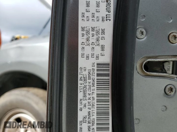2013 Ram 1500 with VIN 1C6RR7LP8DS600815, listed as a Copart auction lot 80234514 with 286,800 mi miles and Clean title. Bid and sale history available at DreamBid. Image 12.