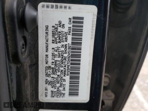 2009 Pontiac Vibe w/1SB with VIN 5Y2SP670X9Z451927, listed as a Copart auction lot 85680664 with 309,210 mi miles and Salvage Title. Bid and sale history available at carsss.com. Image 12.