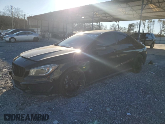 2015 Mercedes-Benz CLA 45 AMG with VIN WDDSJ5CB1FN180266, listed as a Copart auction lot 89010495 with 99,802 mi miles and Salvage Title. Bid and sale history available at DreamBid. Image 1.