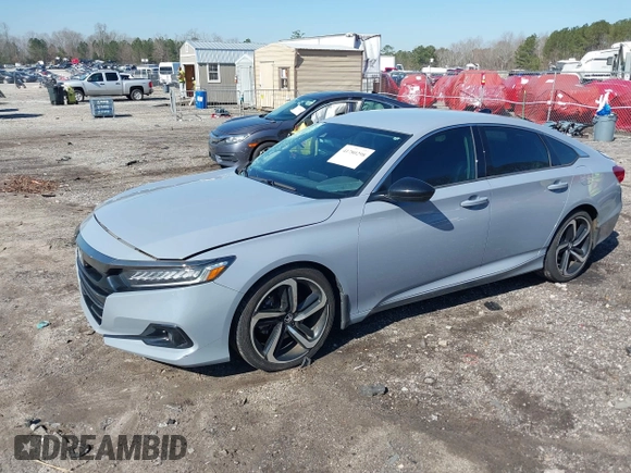 2022 Honda Accord Sport SE with VIN 1HGCV1F43NA007655, listed as a IAAI auction lot 41780298 with 47,428 mi miles and . Bid and sale history available at carsss.com. Image 2.