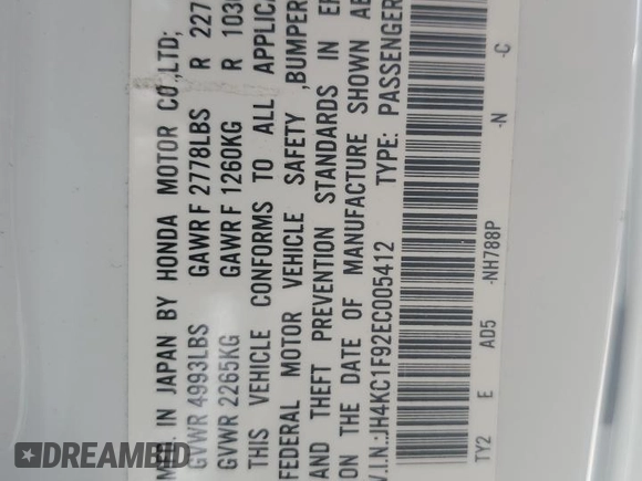 2014 Acura RLX Advance z VIN JH4KC1F92EC005412, wystawiony jako Copart lot #54162665 z przebiegiem 104 960 mil mil oraz Szkoda całkowita • Salvage title. Historia ofert i sprzedaży dostępna na DreamBid. Obrazek 12.