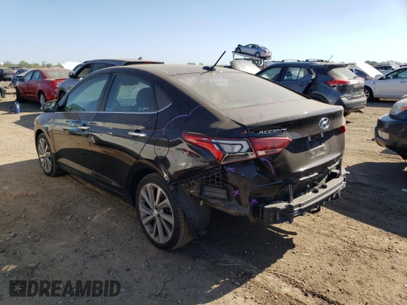 2021 Hyundai Accent Limited with VIN 3KPC34A63ME145285, listed as a Copart auction lot 70194953 with 34,275 mi miles. Bid and sale history available at carsss.com. Image 2.