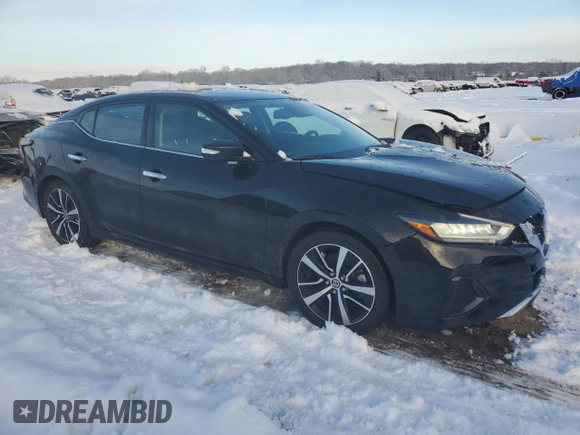 2021 Nissan Maxima SV with VIN 1N4AA6CV6MC512190, listed as a Copart auction lot 88101805 with 49,276 mi miles and Salvage title. Bid and sale history available at DreamBid. Image 4.