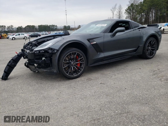 2018 Chevrolet Corvette Z06 1LZ with VIN 1G1YP2D62J5601593, listed as a Copart auction lot 44534414 with 0 mi miles. Bid and sale history available at carsss.com. Image 1.