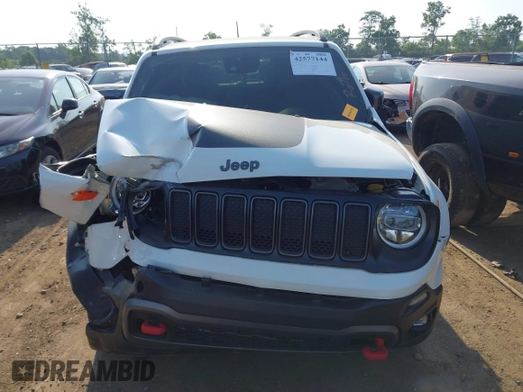 2021 Jeep Renegade Trailhawk with VIN ZACNJDC10MPM71187, listed as a IAAI auction lot 42577144 with 54,556 mi miles and . Bid and sale history available at DreamBid. Image 12.