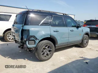 2022 Ford Bronco Sport Badlands z VIN 3FMCR9D9XNRD72951, wystawiony jako Copart lot #52829895 z przebiegiem 54 054 mil mil oraz Szkoda całkowita • Salvage title. Historia ofert i sprzedaży dostępna na DreamBid. Obrazek 3.