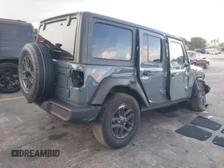 2024 Jeep Wrangler Sport S with VIN 1C4PJXDN8RW370133, listed as a IAAI auction lot 42453029 with 10,415 mi miles and . Bid and sale history available at DreamBid. Image 4.