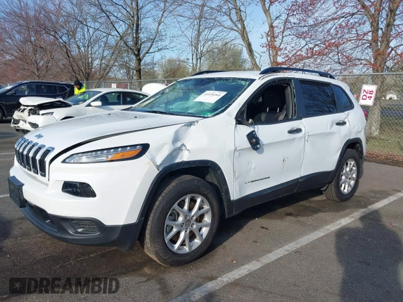2016 Jeep Cherokee Sport with VIN 1C4PJMASXGW359186, listed as a IAAI auction lot 41930264 with 32,581 mi miles. Bid and sale history available at carsss.com. Image 6.
