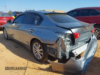2015 Infiniti Q50 Premium with VIN JN1BV7AP2FM336977, listed as a IAAI auction lot 41782699 with 103,031 mi miles. Bid and sale history available at carsss.com. Image 3.