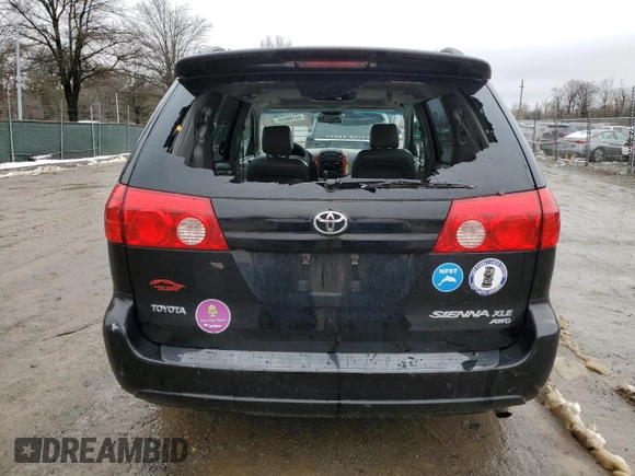 2008 Toyota Sienna XLE with VIN 5TDBK22C18S009630, listed as a Copart auction lot 44708035 with 233,359 mi miles and Salvage Title. Bid and sale history available at carsss.com. Image 6.
