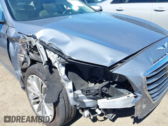 2017 Genesis G80 3.8L with VIN KMHGN4JE1HU195673, listed as a IAAI auction lot 41848806 with 147,327 mi miles. Bid and sale history available at carsss.com. Image 6.